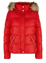 FUR HOODED PUFFER JACKET