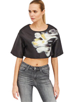 FLOWER FADE CROPPED BLOUSE