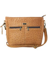 TEXTURED DETAIL GENUINE LEATHER BAG