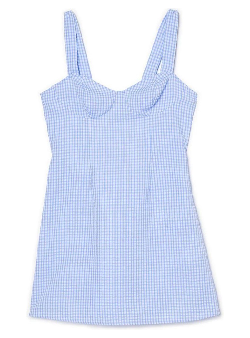 Cropp Ladies Check Dress - Blue/White