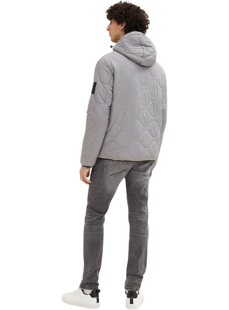 PATTERNED LIGHT WEIGHT HOODED JACKET
