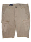 Gas Mens Straight Fit Formal Short - Beige