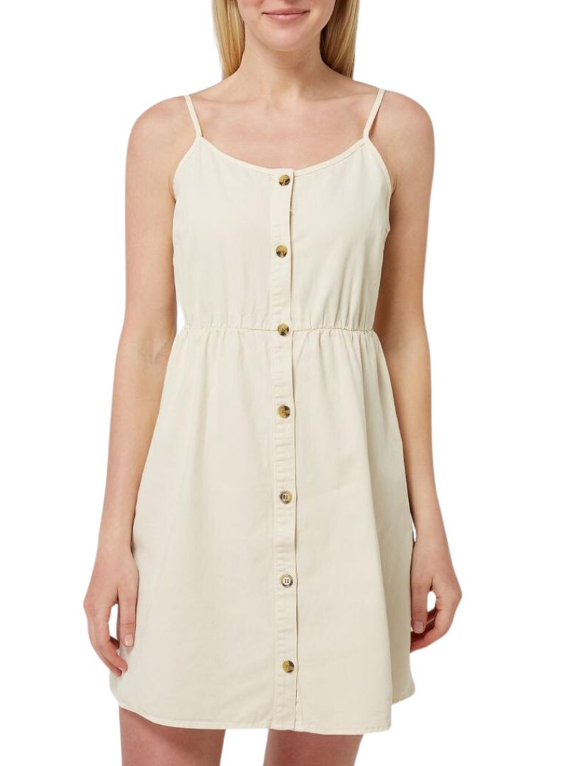 BUTTONED STRAPPY DRESS