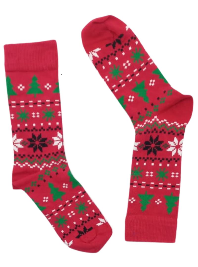 CHRISTMAS PRINT DETAIL SOCKS