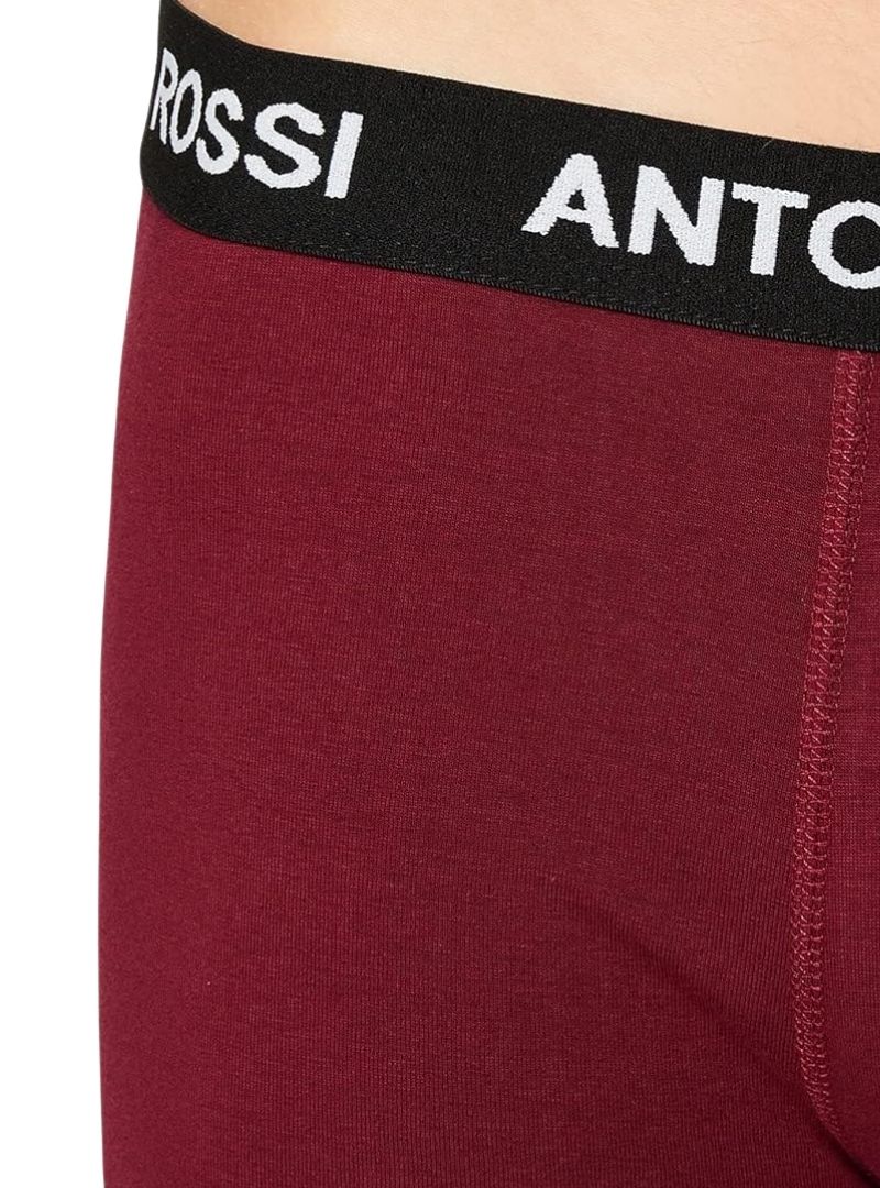 Antonio Rossi Mens Underwear Boxer Shorts ( 3- Pack ) - Black/Maroon/Blue