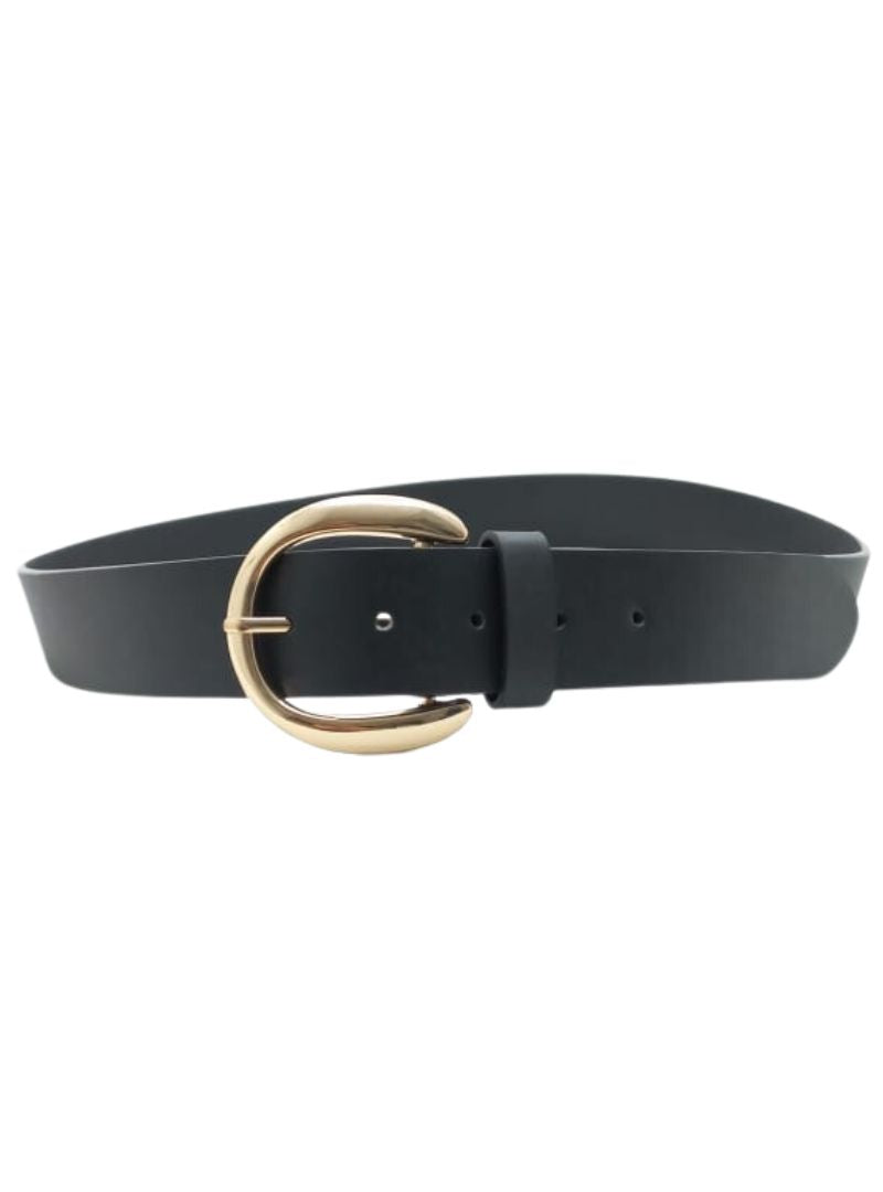 PLEATHER BUCKLE BELT