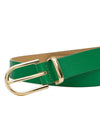 PLEATHER BUCKLE BELT