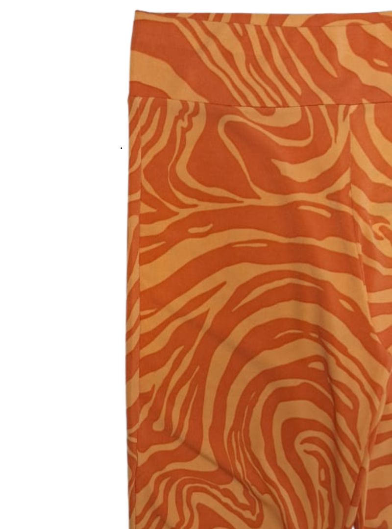 Terranova Ladies Striped Patterned Legging - Orange
