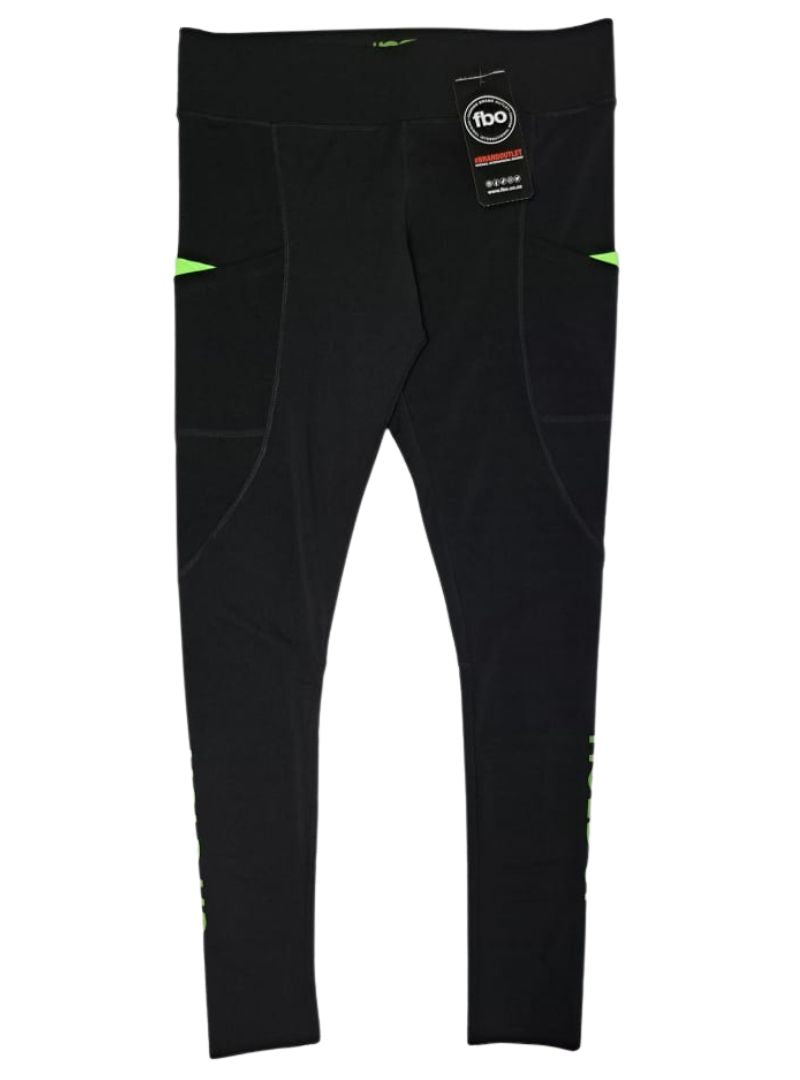 Inside Ladies Active Tights - Black/Green