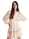 Reserved Ladies Polka Dot Dress - Nude/Black