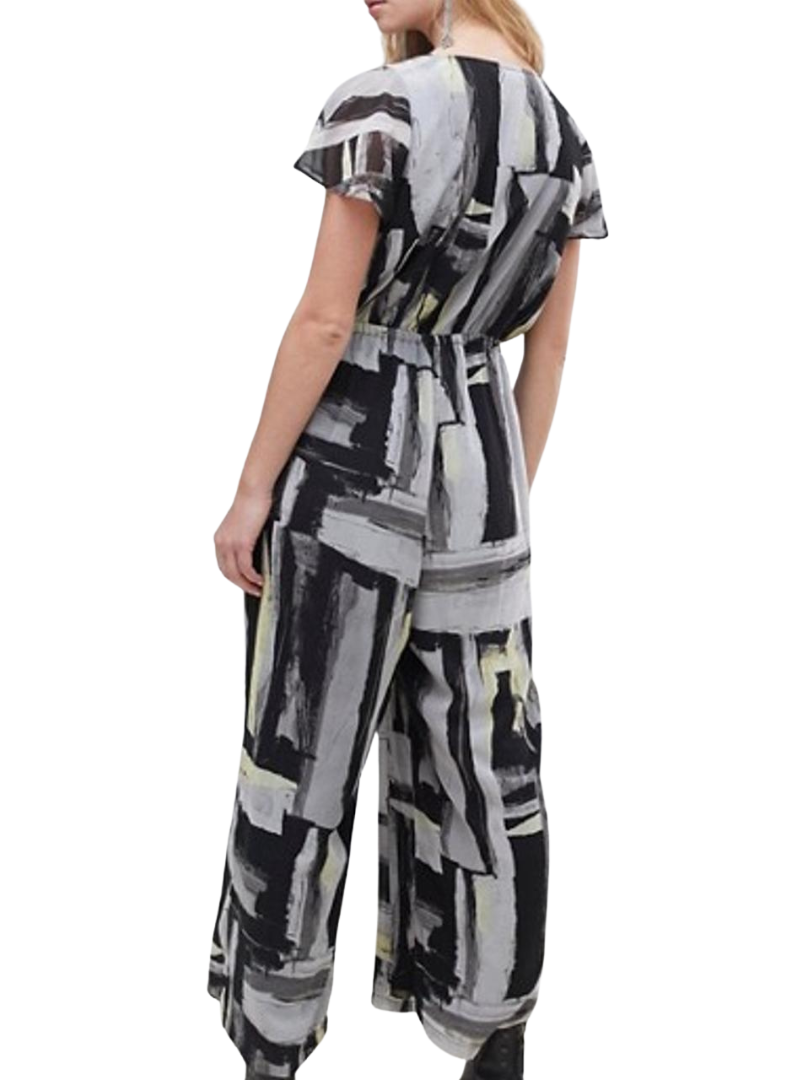 Religion Ladies Printed Jumpsuit - Black Multi