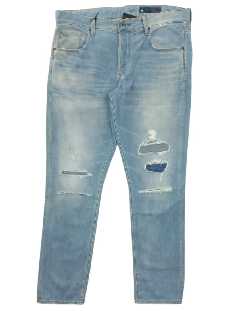 STRAIGHT TAPERED DENIM JEANS