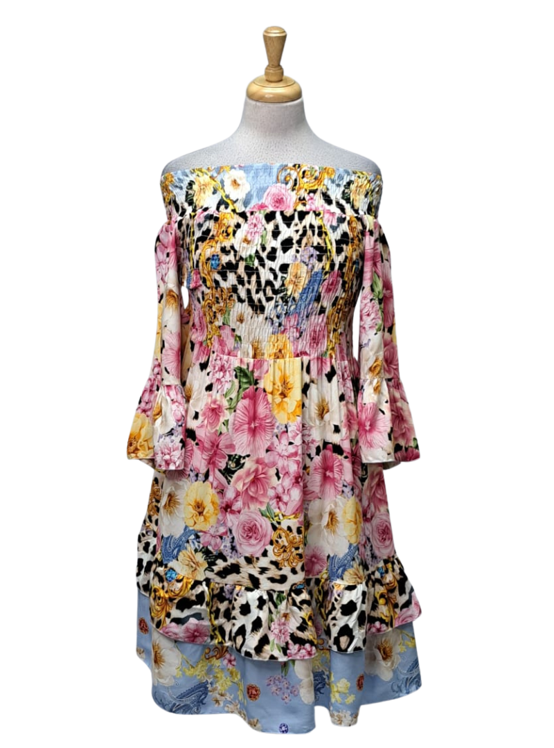 Made In Italy Ladies Sonnet Dress - Multi Colour