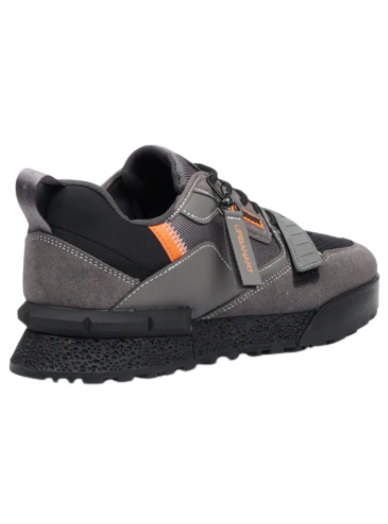 Urbanart Mens Play 2 Faux Nubuck Mesh Sneaker - Grey