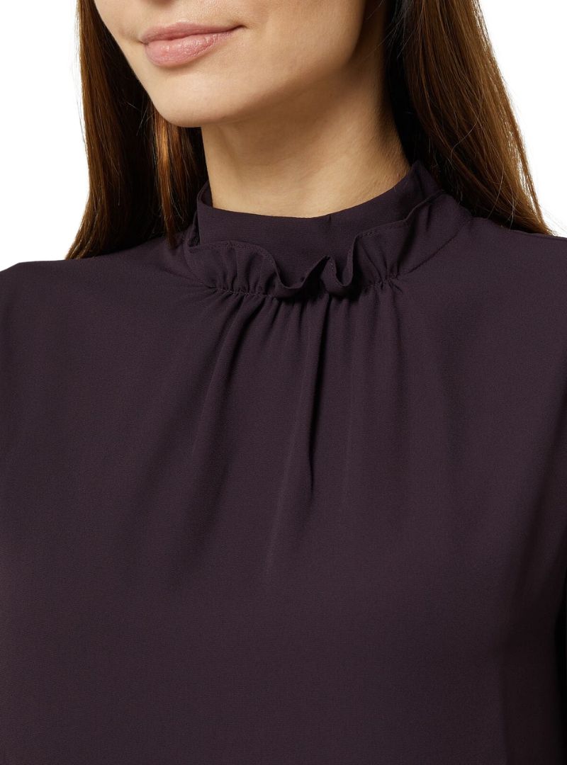 MOCK NECK DOUBLE LAYERD BLOUSE