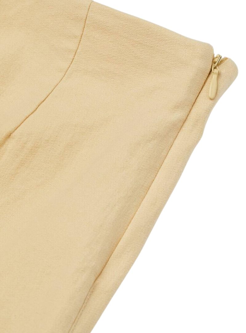 FLARED LINEN BLEND BOTTOM