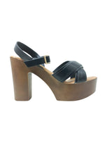 CRISS CROSS PLATFORM BLOCK HEEL