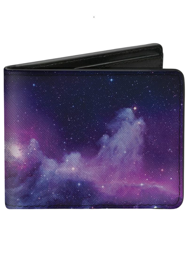 Buckle-Down Detailed Unisex-Adult's Wallet - Purple/White/Pink
