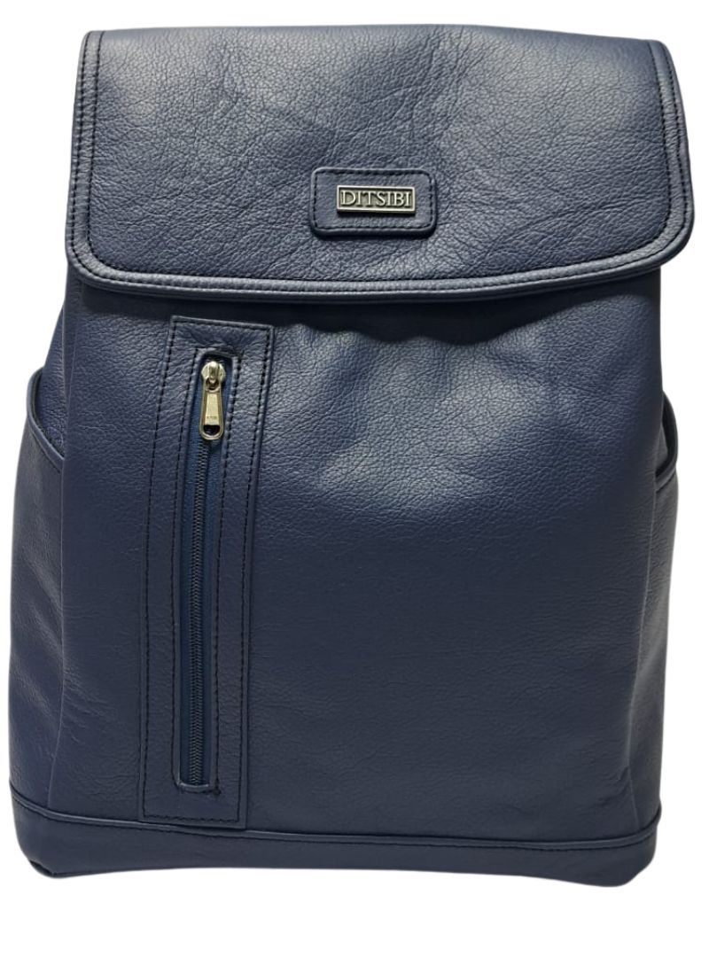 Ditsibi Genuine Leather Backpack - Blue