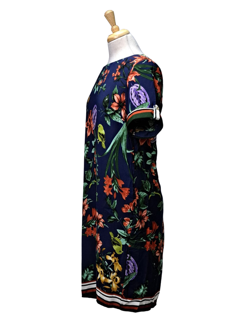 Ada Gatti Ladies Floral Dress - Navy