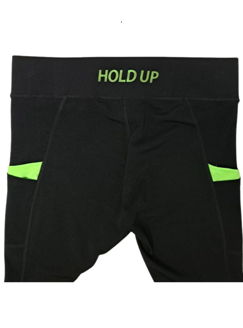 Inside Ladies Active Tights - Black/Green