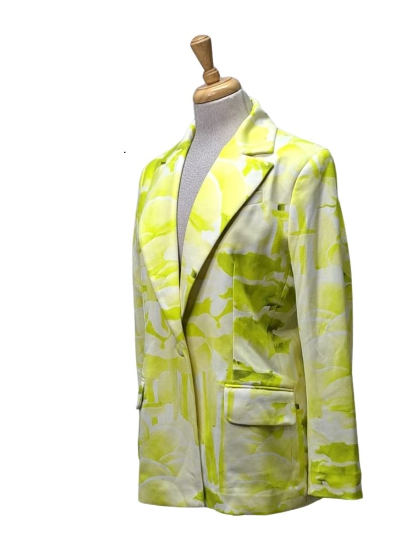 Vanessa Gounden Payton Formal Jacket - Lime/White