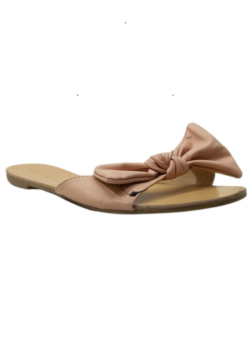 FLAT BOW DETAIL PUSH-IN SANDAL