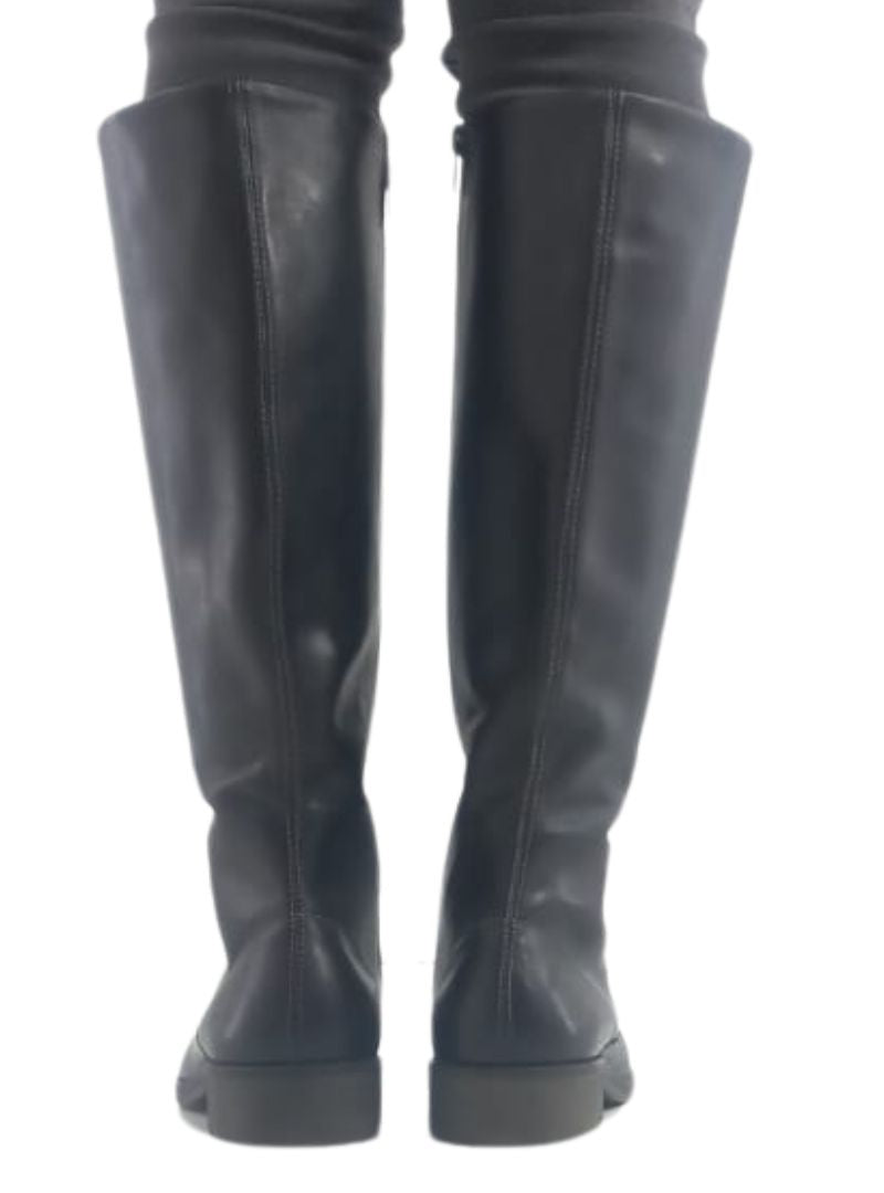 GENUINE LEATHER STITCH DETAIL BOOTS