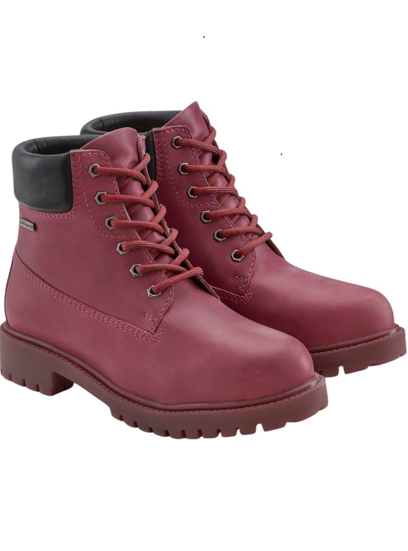 Lascana Ladies Lace Up Ankle Boot - Plum
