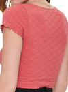 Forever 21 Ladies Patterned Detail Crop Top - Pink