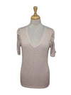 Vivance Ladies V-neck Knit Top - Dusty Pink