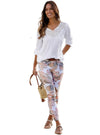 Lascana Ladies Detailed Pants - White/Beige/Pink/Brown