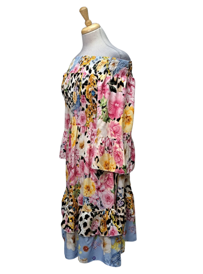 Made In Italy Ladies Sonnet Dress - Multi Colour