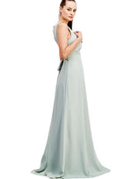 OPEN BACK DETAILED CHIFFON DRESS