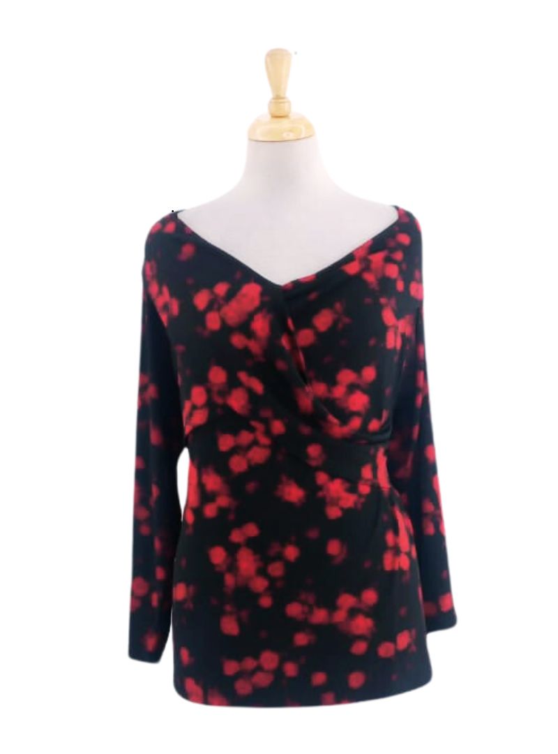 ROSE FLOWER PRINT BLOUSE