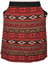 Ada Gatti Ladies Patterned Detail Skirt - Black/Red/Green