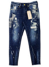 On Denim Mens Ribbed Slim Fit Jean - Blue
