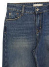Inside Ladies Rib Detail Jeans - Blue