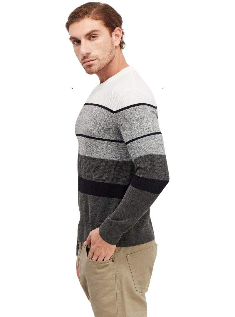 Jack & Jones Mens Detailed Knit Top - Grey