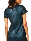 Vanessa Gounden Ishana Sequin Cocktail Dress - Teal