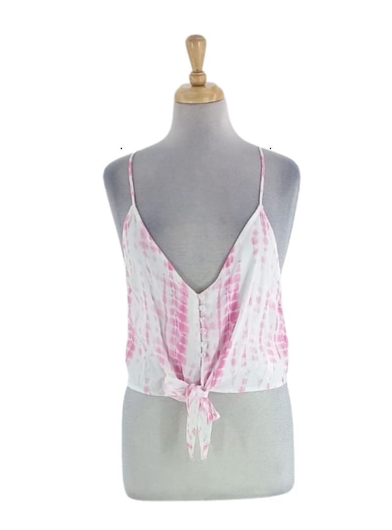 TIE DYE DETAILED STRAPPY TOP