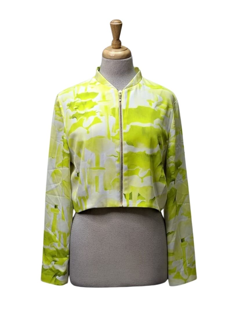 Vanessa Gounden Tai Formal Jacket - Lime/White
