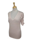 Vivance Ladies V-neck Knit Top - Dusty Pink