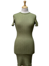 Inside Ladies Ribbed Dress - Green