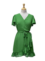 Reserved Ladies Ruffle Chiffon Dress - Green