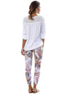 Lascana Ladies Detailed Pants - White/Beige/Pink/Brown