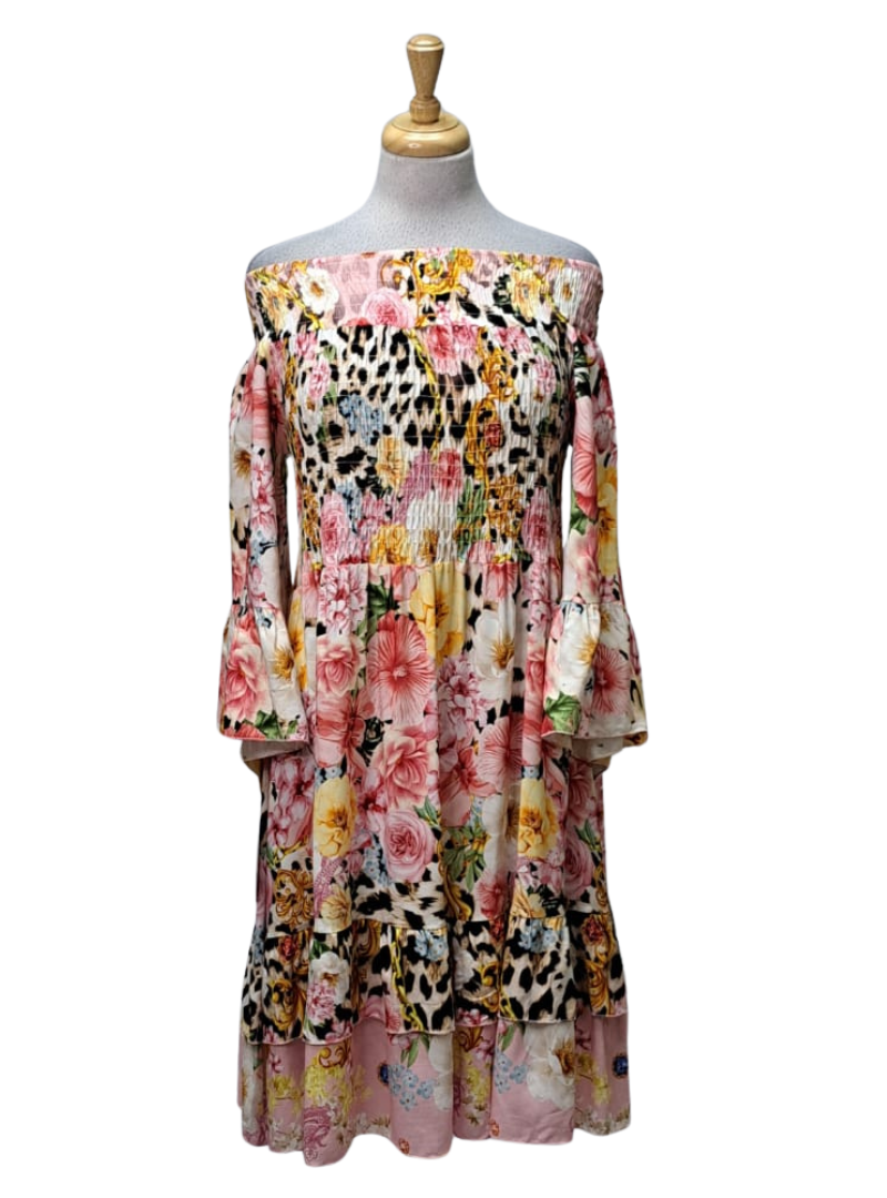Made In Italy Ladies Sonnet Dress - Multi Colour