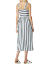 RUFFLED DETAILED STRIPED DRESS