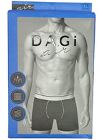 Da,gi Mens Underwear Boxer Shorts - Black/Grey/Blue