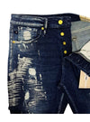 On Denim Mens Ribbed Slim Fit Jean - Blue